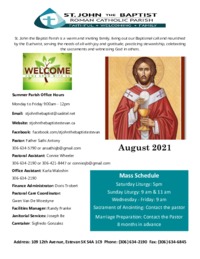 August Bulletin