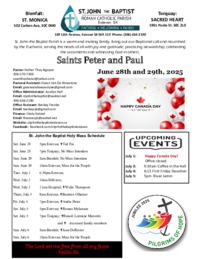 St. Peter and St. Paul June 29, 2025