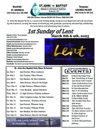 1st Sunday of Lent