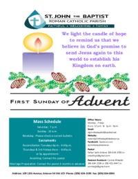 1st Sunday of Advent